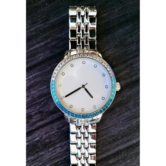 Rare Aquamarine Baguette Bezel Mens Dress Watch Singapore